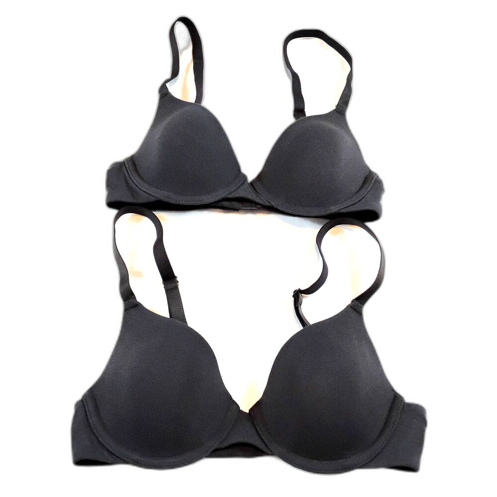 Lot of 2 Bras Size 30B Black